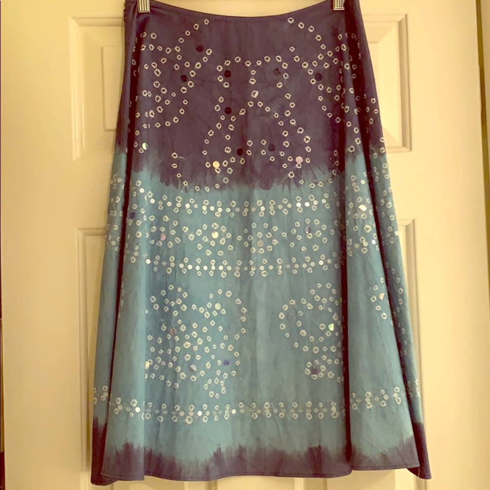 Lafayette 148 New York Tie Dye Midi Skirt Size 2